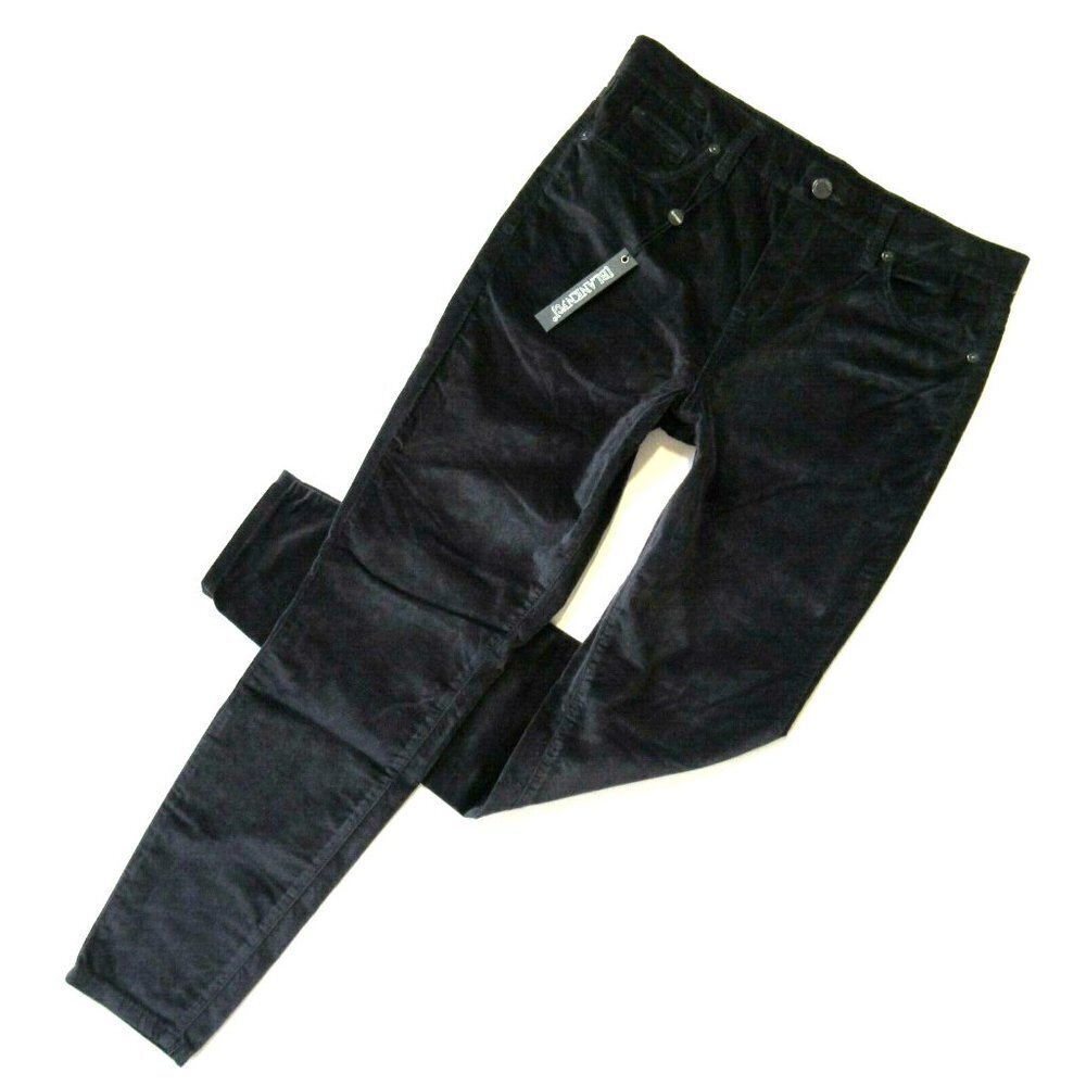NWT Blank NYC Moonglow Velveteen Skinny in Gray Stretch Velvet Pants 30 $98